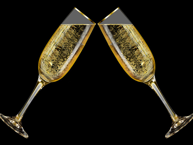 Ein Toast auf das Grauen: Das Kriminalmuseum veranstaltet prickelnde Silvesterführungen. Foto: Pixabay 