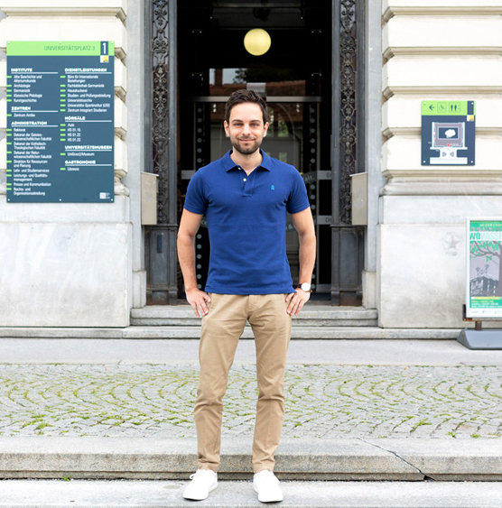 Der Philosoph Thomas Pölzler untersuchte im Rahmen eines PostDoc-Stipendiums die Objektivität der Moral in Amerika. Foto: Stefan Robitsch. ©Stefan Robitsch 2019