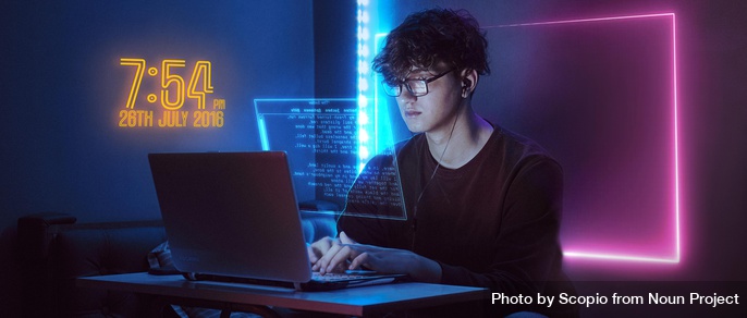 Man working on his computer | Noun Projekt 