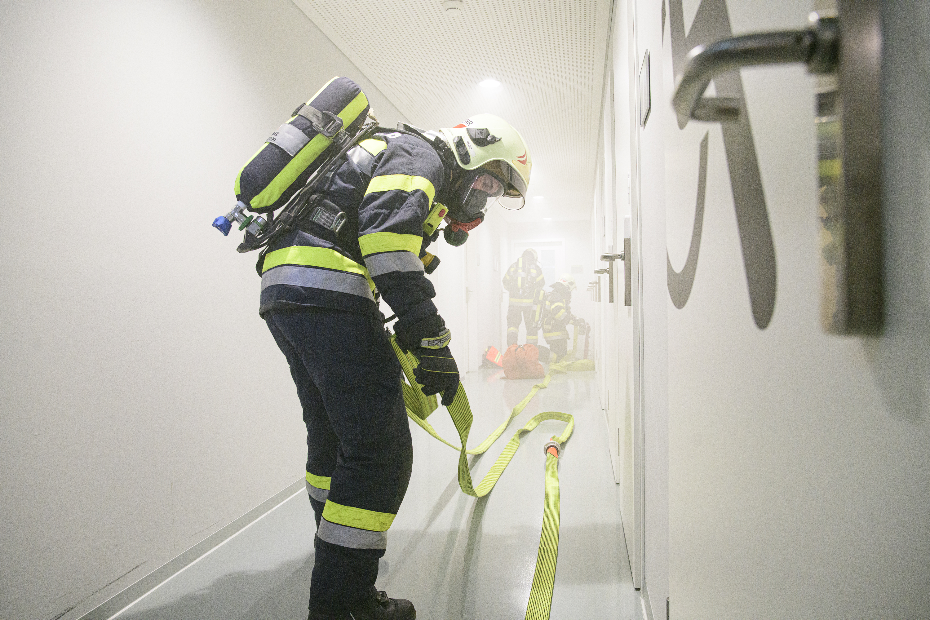Feuerwehr im Einsatz ©Uni Graz/Tzivanopoulos