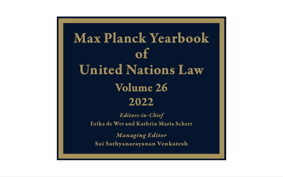Titelbild Max Planck Yearbook of United Nations Law 