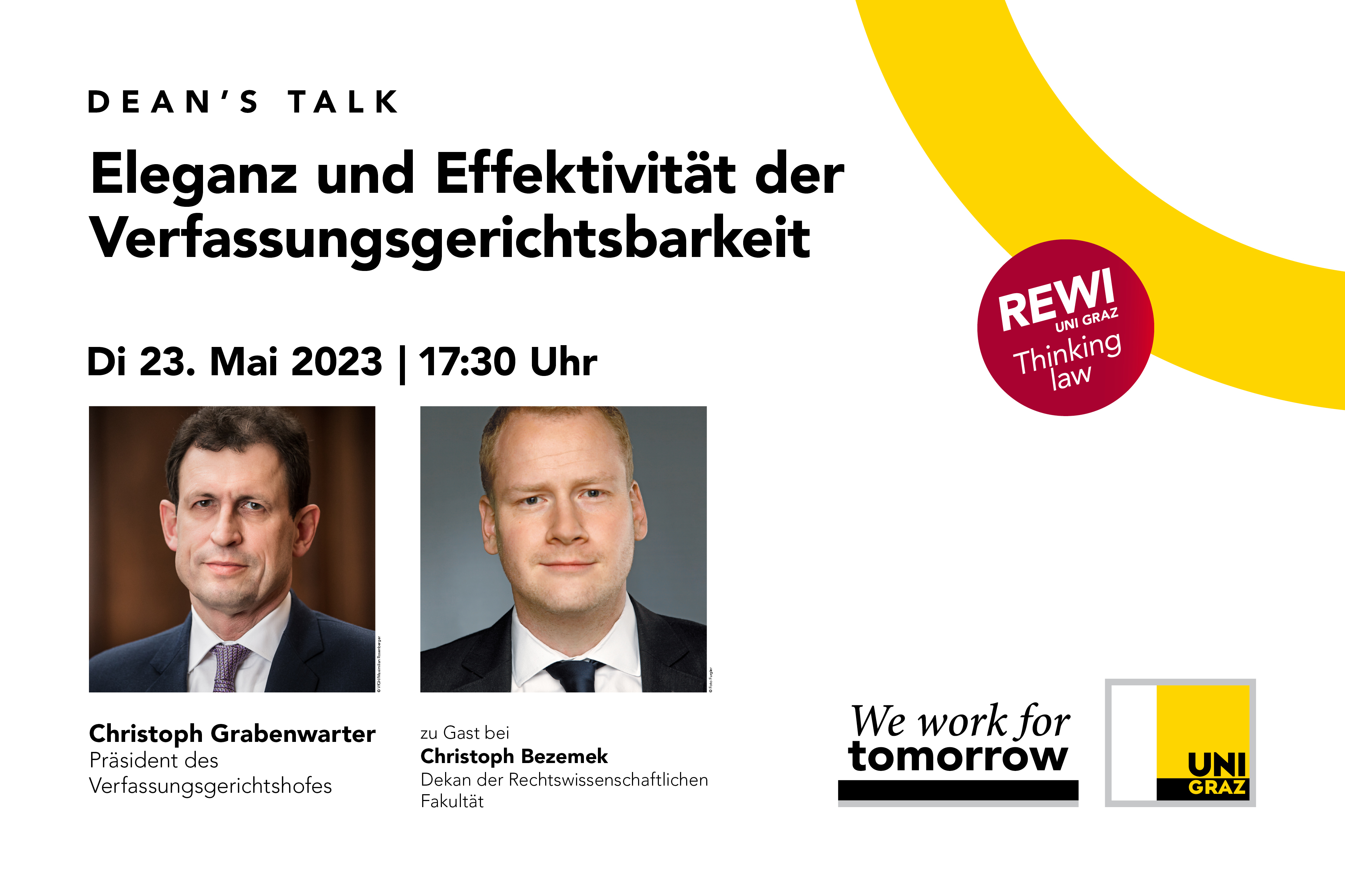 VfGH-Präsident Grabenwarter ist zu Gast im Dean's Talk bei Christoph Bezemek 