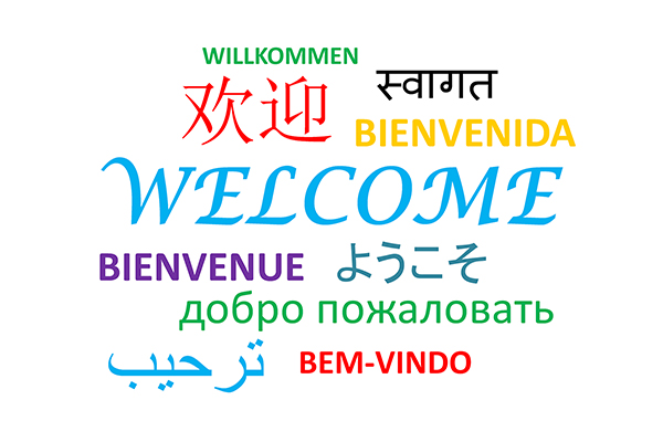 Welcome in several languages 