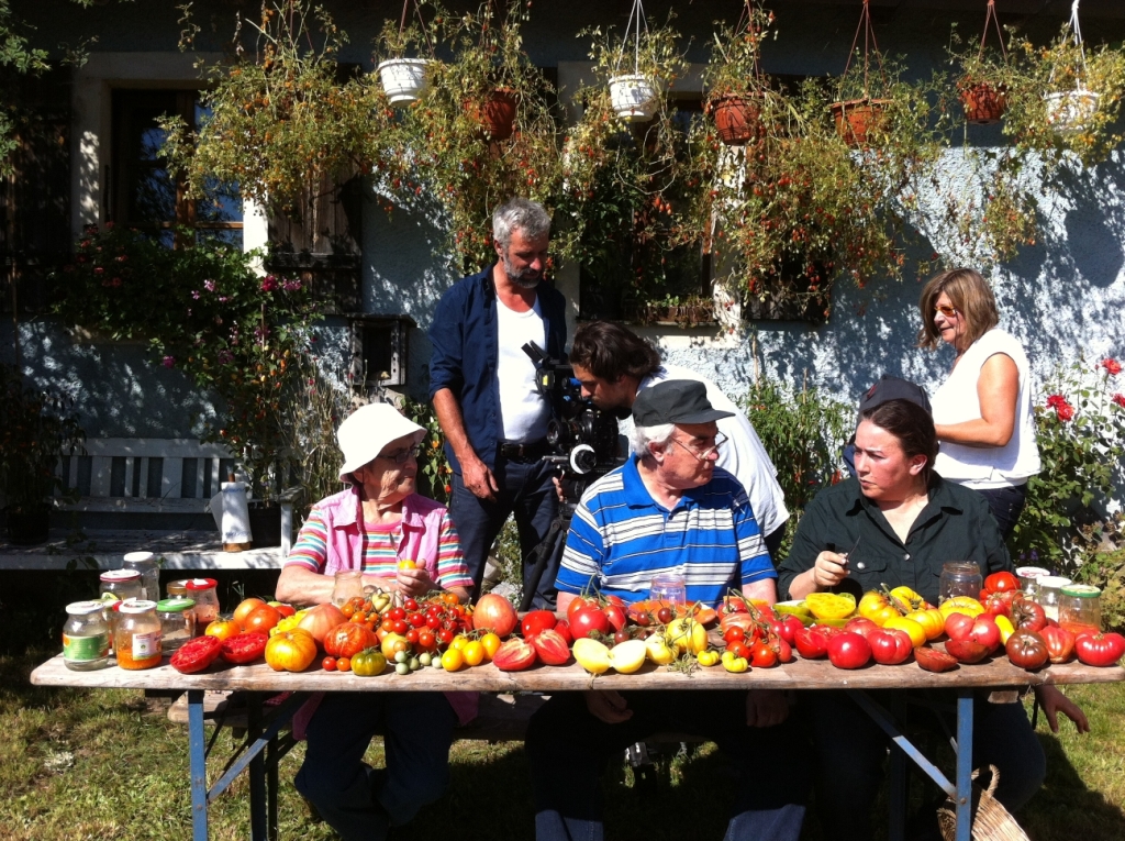 Dreharbeiten im Tomatenparadies von Irina Zacharias (Franz Moritzer) 