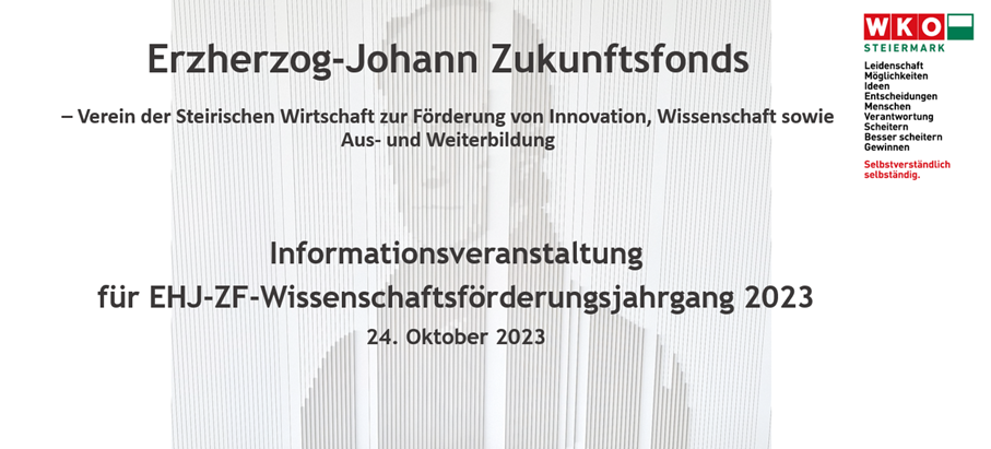 Erzherzog Johann Stipendium - Powerpoint Folie 