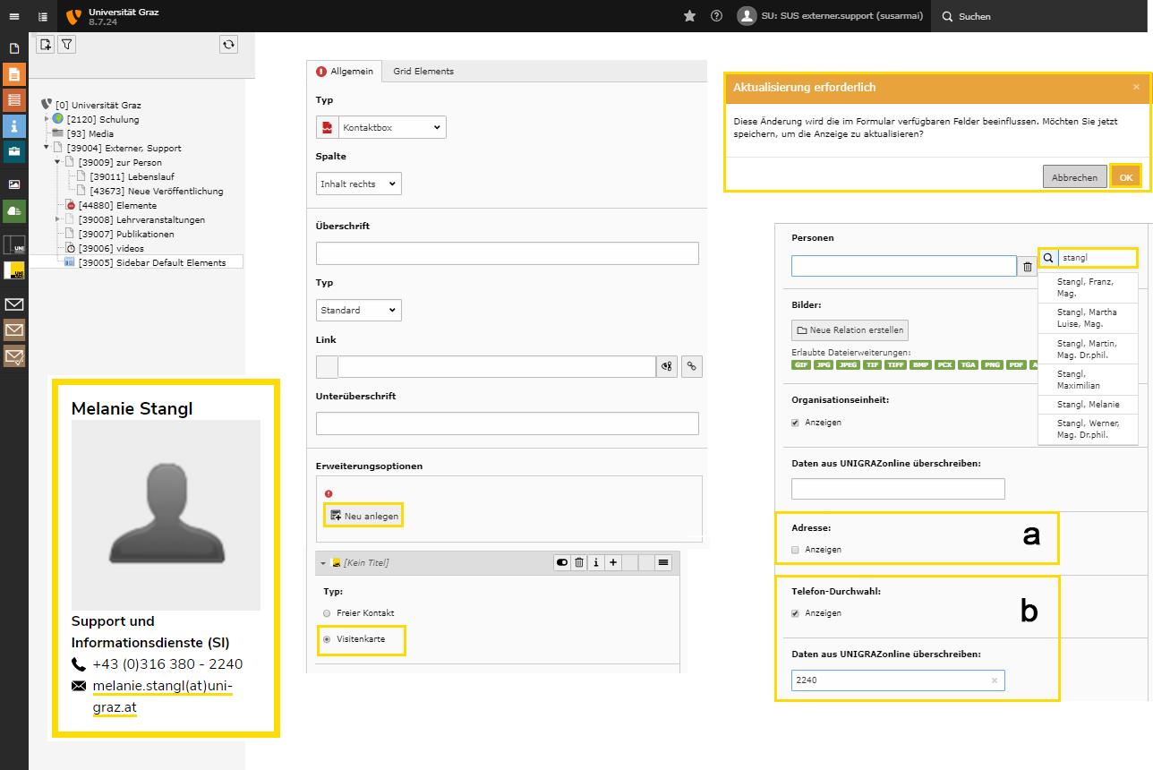 Kontaktbox Wie Erstelle Ich Eine Kontaktbox Oder Eine 