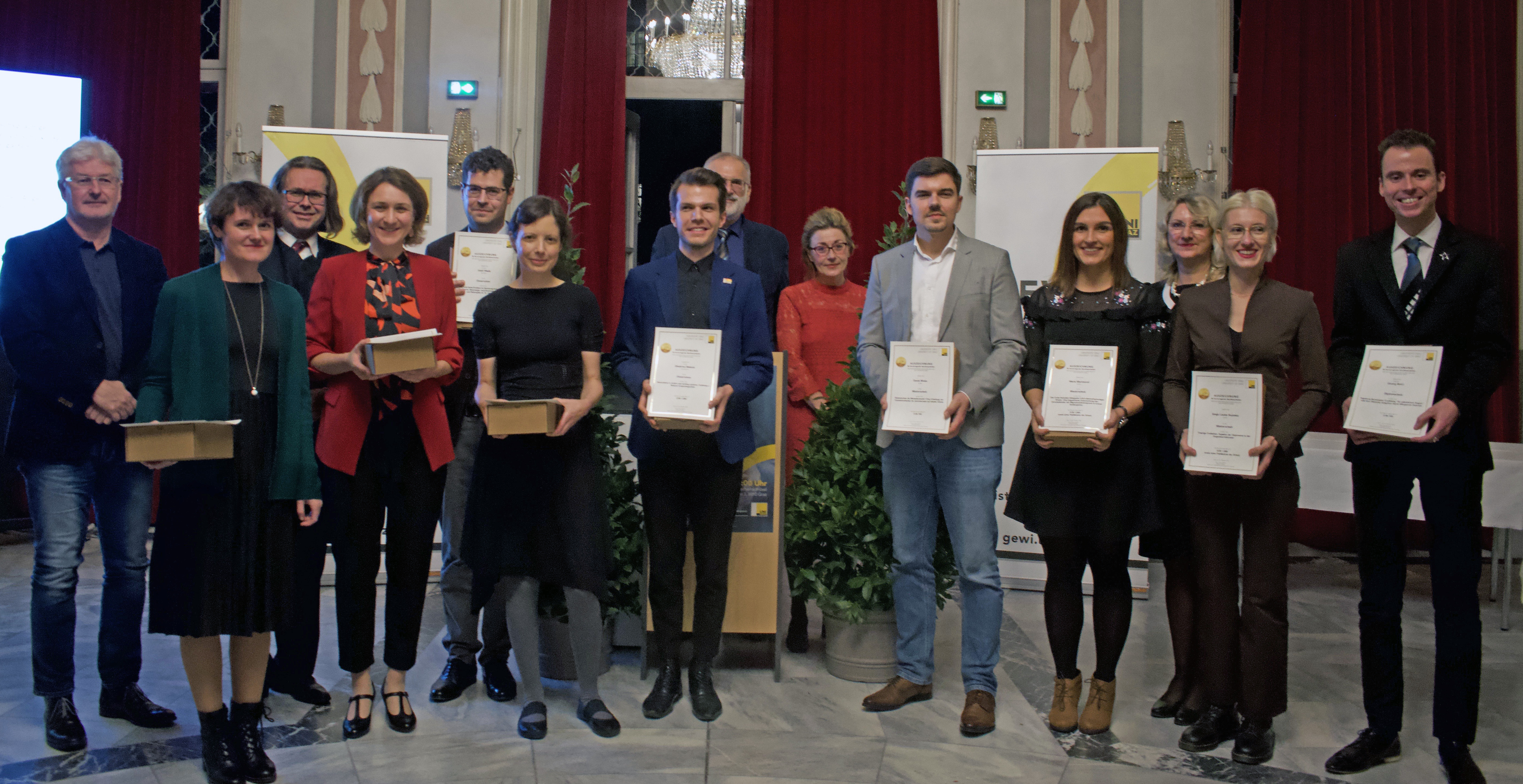 Die PreisträgerInnen der GEWI (Foto: Uni Graz) 